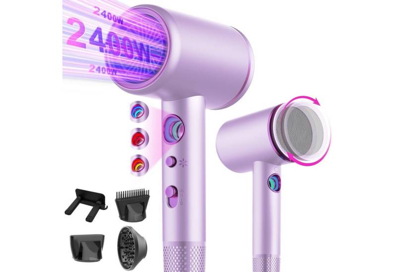 Forrlite Haartrockner Haartrockner,Föhn Ionen mit Diffusor 2400W AC Motor, 2400 W, 3 Stylingdüsen Klappbar Faltbarer Professional Ionen Haartrockner Forrlite Haartrockner Haartrockner,Föhn Ionen mit Diffusor 2400W AC Motor, 2400 W, 3 Stylingdüsen Klappbar Faltbarer Professional Ionen Haartrockner von Forrlite