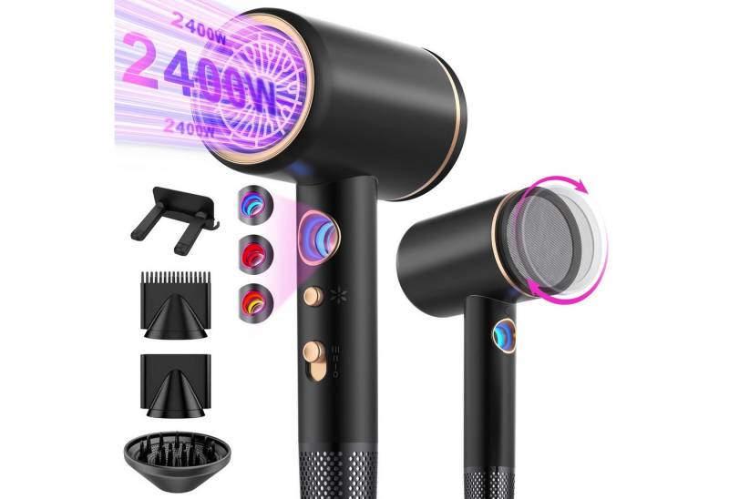 Forrlite Haartrockner Haartrockner,Föhn Ionen mit Diffusor 2400W AC Motor, 2400 W, 3 Stylingdüsen Klappbar Faltbarer Professional Ionen Haartrockner Forrlite Haartrockner Haartrockner,Föhn Ionen mit Diffusor 2400W AC Motor, 2400 W, 3 Stylingdüsen Klappbar Faltbarer Professional Ionen Haartrockner von Forrlite