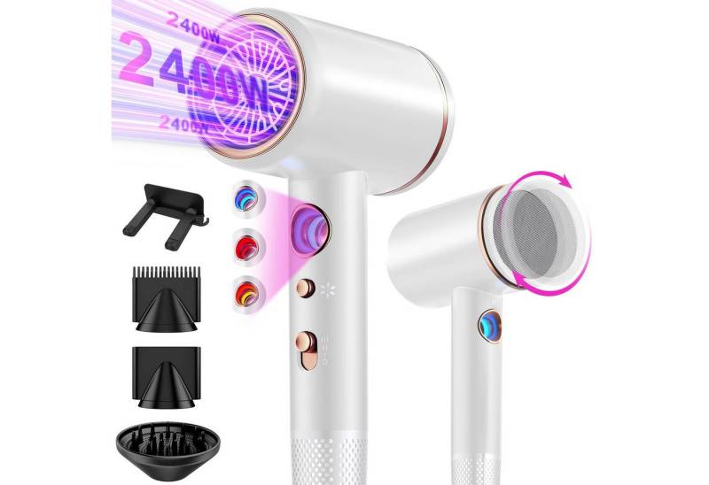 Forrlite Haartrockner Haartrockner,Föhn Ionen mit Diffusor 2400W AC Motor, 2400 W, 3 Stylingdüsen Klappbar Faltbarer Professional Ionen Haartrockner Forrlite Haartrockner Haartrockner,Föhn Ionen mit Diffusor 2400W AC Motor, 2400 W, 3 Stylingdüsen Klappbar Faltbarer Professional Ionen Haartrockner von Forrlite