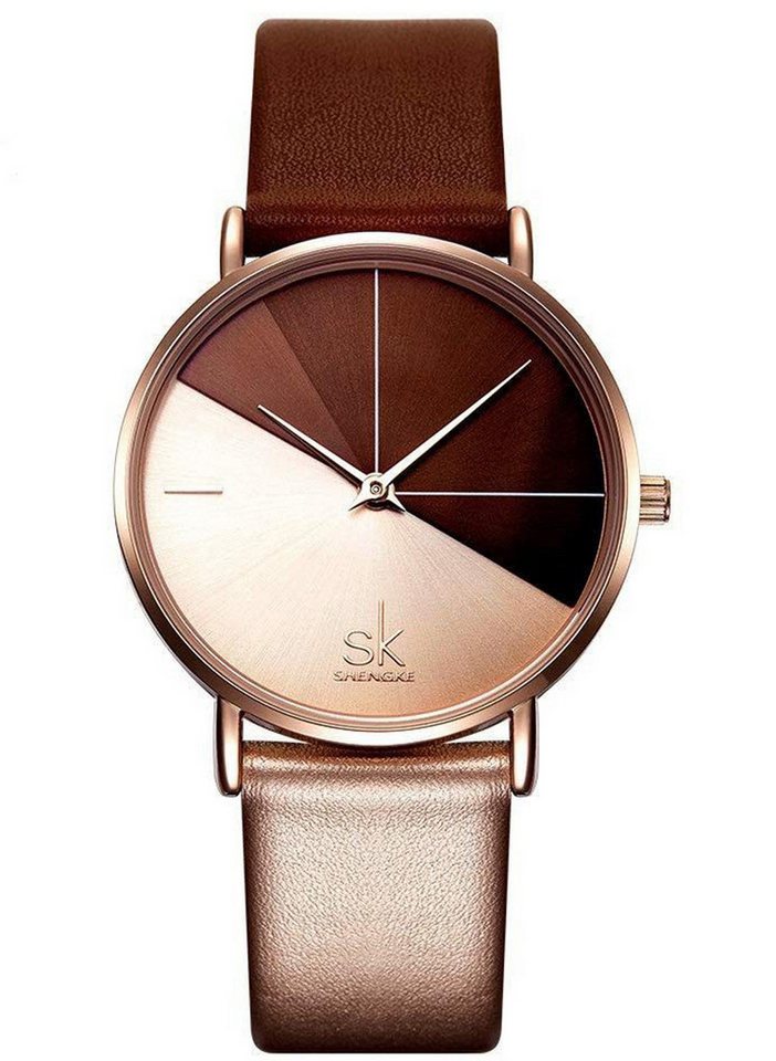 Forrlite Quarzuhr Quarzuhr, Multifunktionsuhr Armbanduhr, Chronograph Damenuhr, Echtes Rindsleder Uhr für Damen modisch und leger von Forrlite