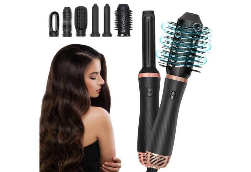 Forrlite Warmluftbürste Multihaarstyler 6 in 1 Haartrockner Bürste set,Negativ Ionen Hairstyle, föhn,Multifunktionale Heißluftkamm, Curly Hot Air StylerHeißluftbürste Forrlite Warmluftbürste Multihaarstyler 6 in 1 Haartrockner Bürste set,Negativ Ionen Hairstyle, föhn,Multifunktionale Heißluftkamm, Curly Hot Air StylerHeißluftbürste von Forrlite