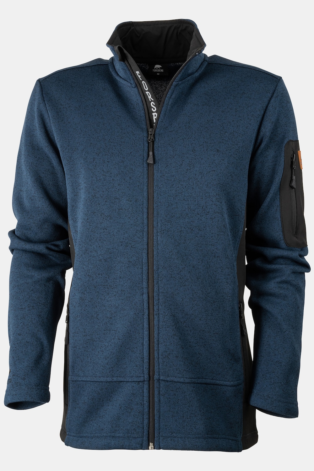 Große Größen FORSBERG Arvid Strickjacke dunkelgrau melange, Herren, blau, Größe: 3XL, Polyester, Forsberg von Forsberg