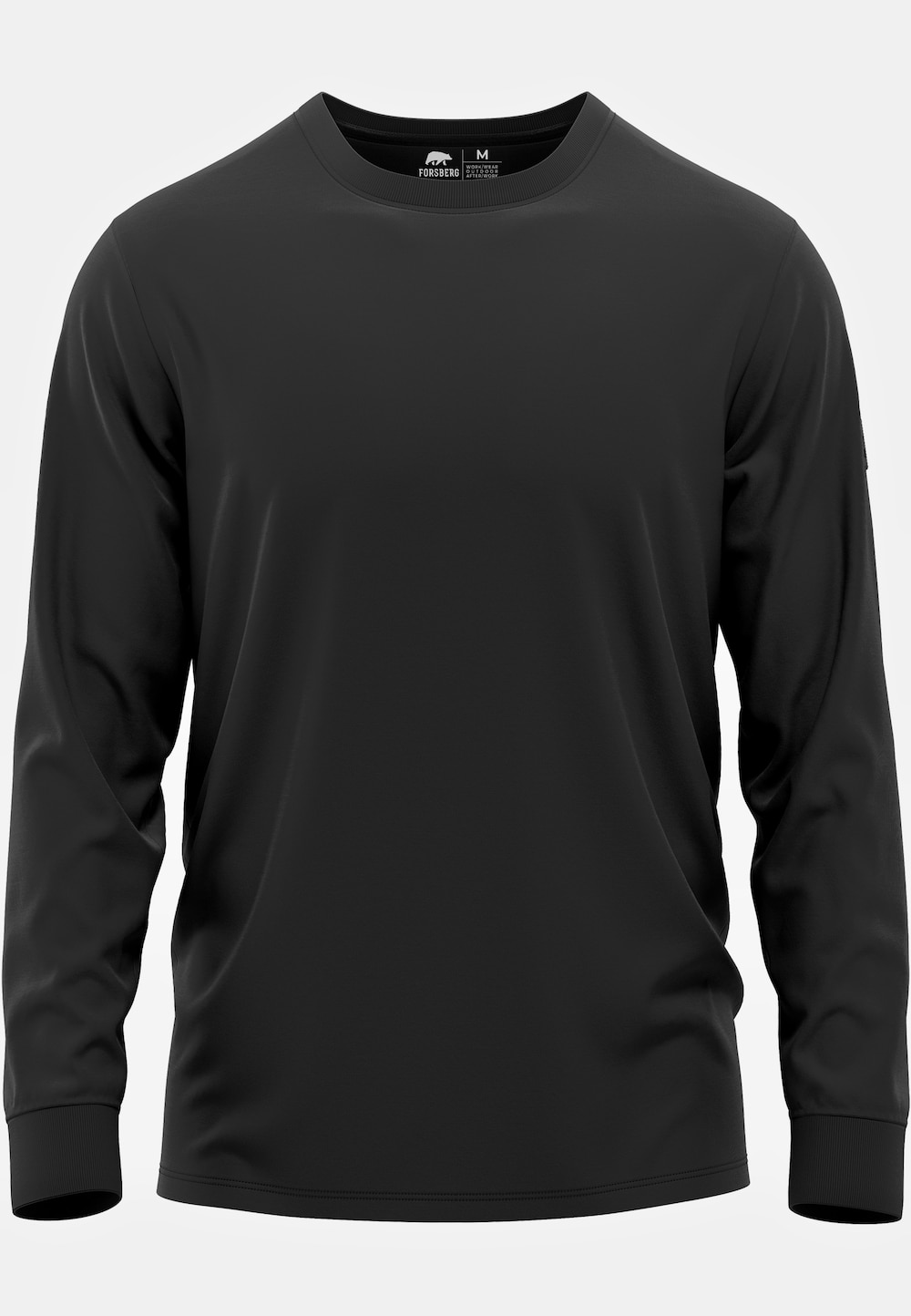 Große Größen FORSBERG Basic Longsleeve, Herren, schwarz, Größe: 3XL, Baumwolle, Forsberg von Forsberg