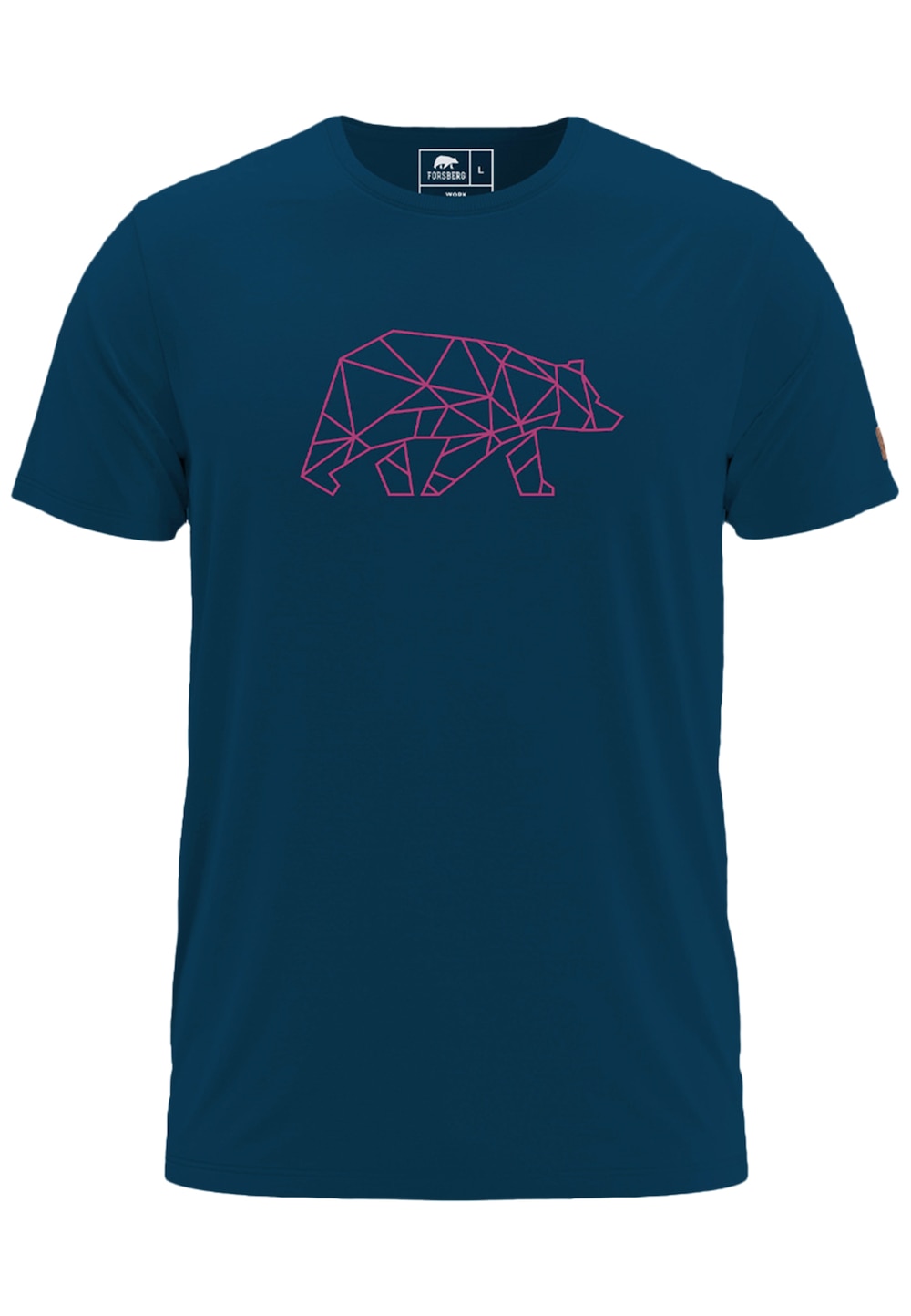 Große Größen FORSBERG Finnson T-Shirt mit Brustlogo, Herren, blau, Größe: XL, Baumwolle, Forsberg von Forsberg