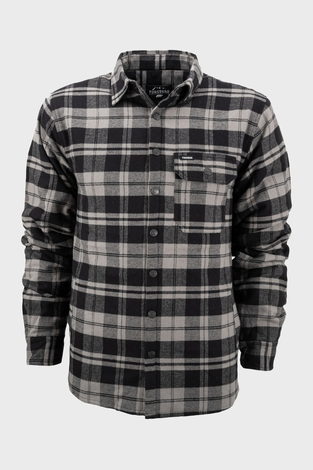 Große Größen FORSBERG Reyvo II Flanellhemd, Herren, grau, Größe: 4XL, Baumwolle, Forsberg von Forsberg
