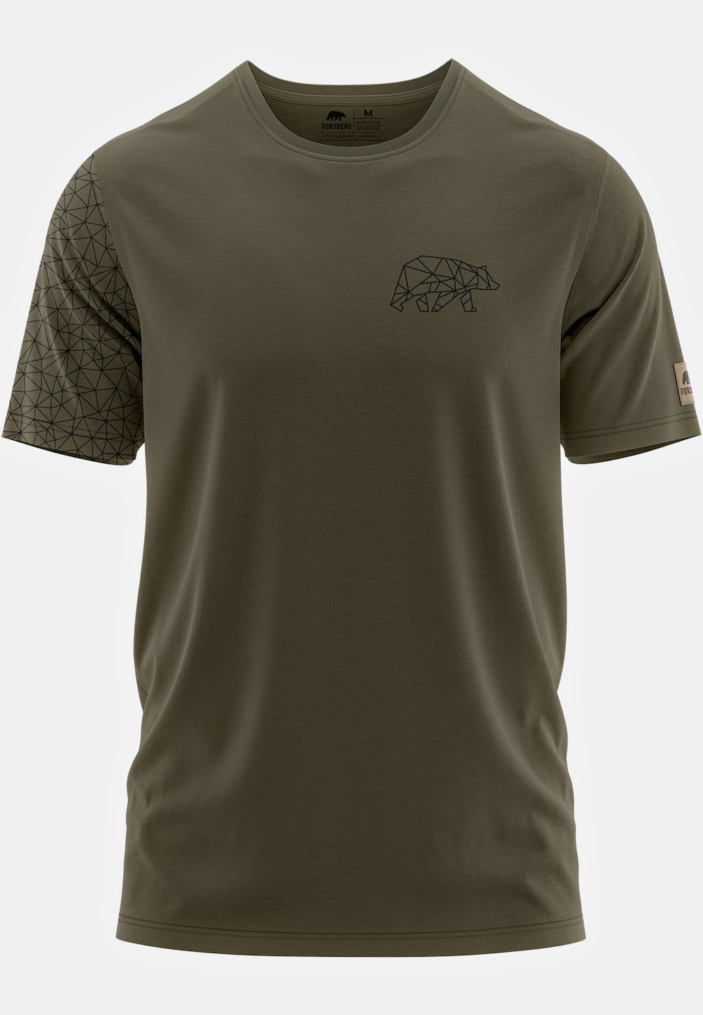 Große Größen FORSBERG T-Shirt mit Brustlogo THYRISON hellgrau melange, Herren, braun, Größe: XXL, Baumwolle, Forsberg von Forsberg