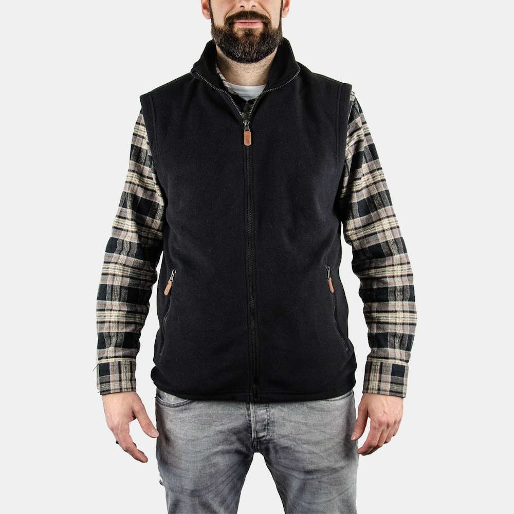 Große Größen FORSBERG Vardir Fleeceweste, Herren, schwarz, Größe: XXL, Polyester, Forsberg von Forsberg