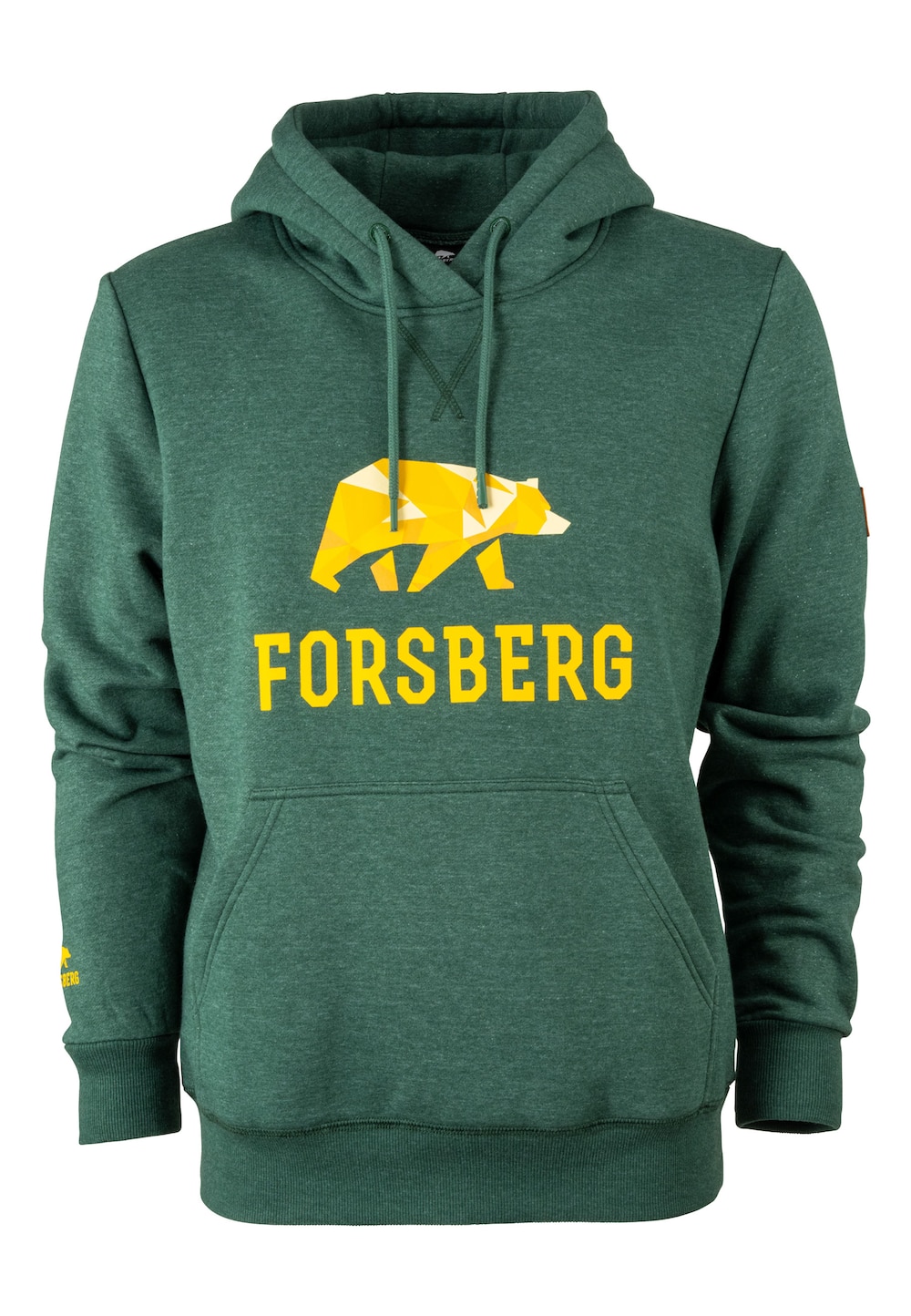 Große Größen Hoodie mit Forsbär Logo, Herren, grün, Größe: L, Baumwolle/Polyester, Forsberg von Forsberg