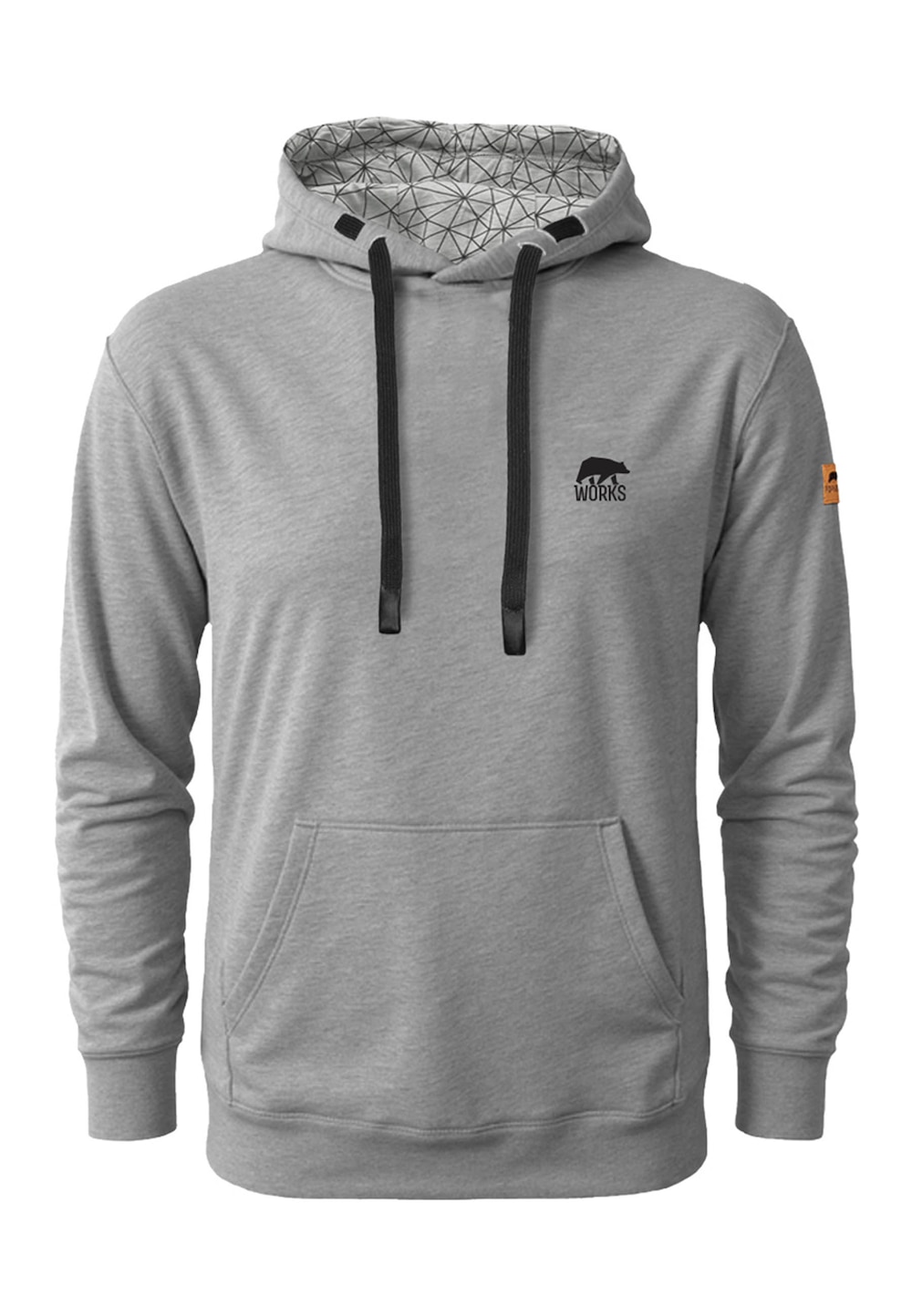 Große Größen Hoodie mit kleinem Brustlogo, Herren, grau, Größe: 3XL, Baumwolle/Polyester, Forsberg von Forsberg