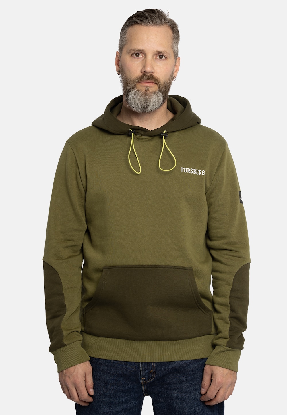 Große Größen Hoodie mit reflektierendem Logo, Herren, grün, Größe: 4XL, Baumwolle/Polyester, Forsberg von Forsberg