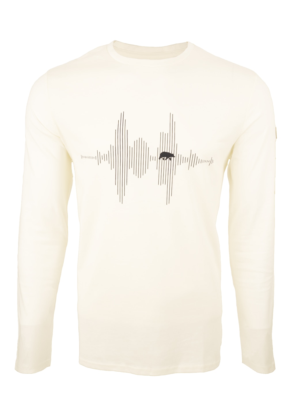 Große Größen Longsleeve mit Audiowelle, Herren, beige, Größe: 3XL, Baumwolle, Forsberg von Forsberg