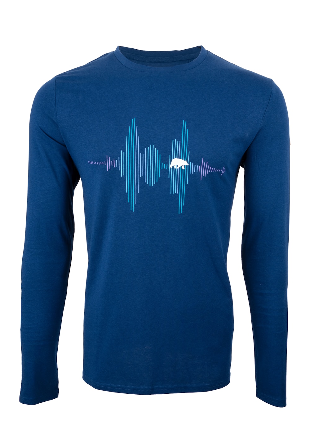 Große Größen Longsleeve mit Audiowelle, Herren, blau, Größe: XXL, Baumwolle, Forsberg von Forsberg