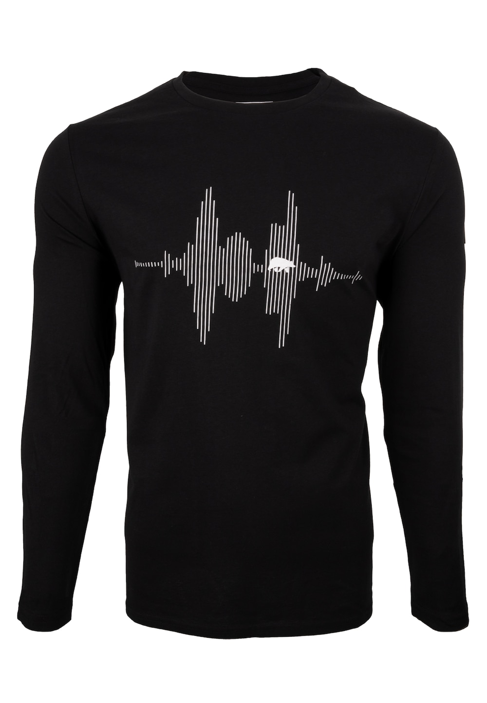 Große Größen Longsleeve mit Audiowelle, Herren, schwarz, Größe: L, Baumwolle, Forsberg von Forsberg