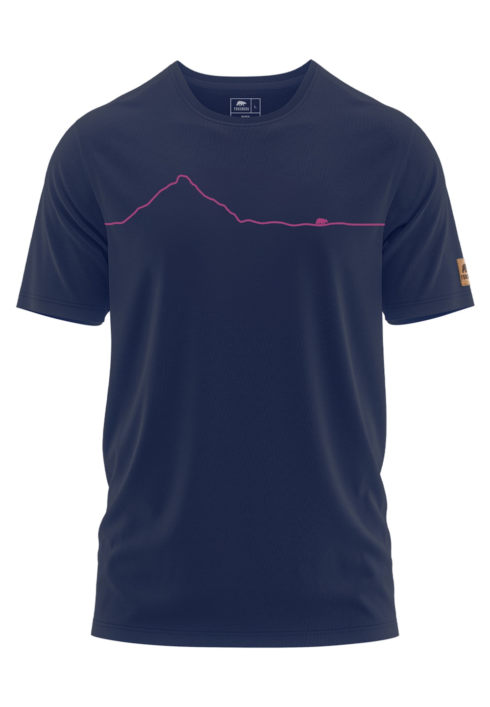 Große Größen Mountain Line T-Shirt, Herren, blau, Größe: L, Baumwolle, Forsberg von Forsberg