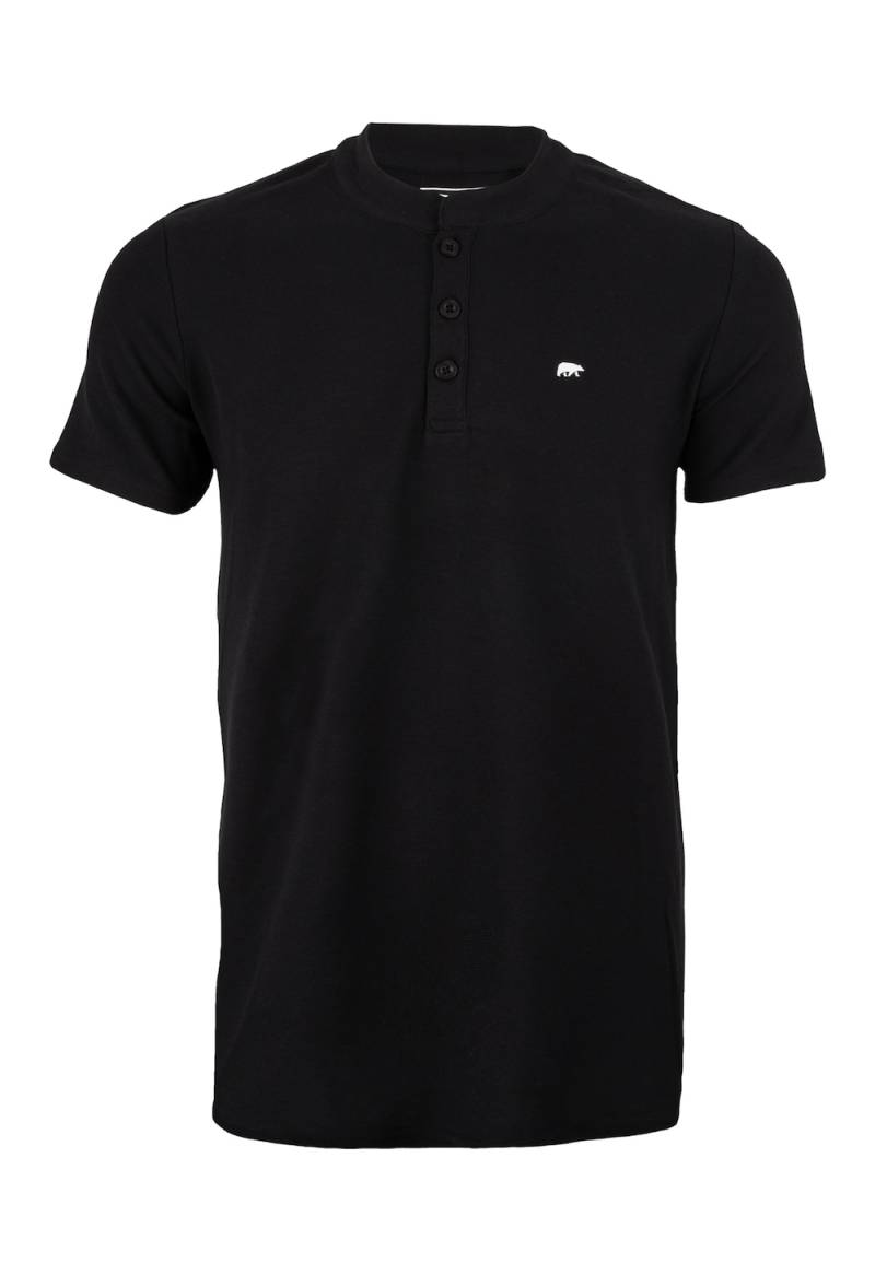 Große Größen Poloshirt mit Stehkragen, Herren, schwarz, Größe: 4XL, Baumwolle, Forsberg von Forsberg
