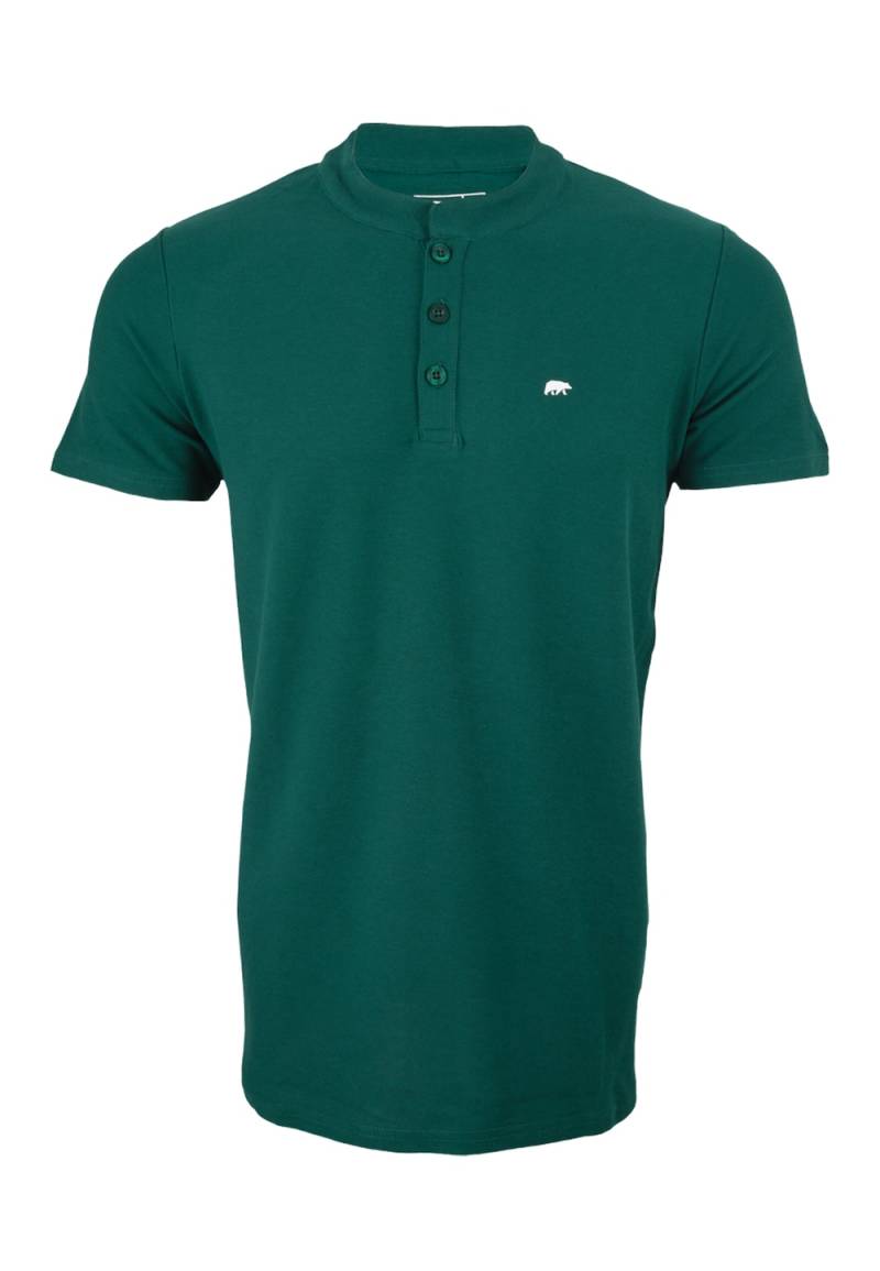 Große Größen Poloshirt mit Stehkragen, Herren, türkis, Größe: XL, Baumwolle, Forsberg von Forsberg