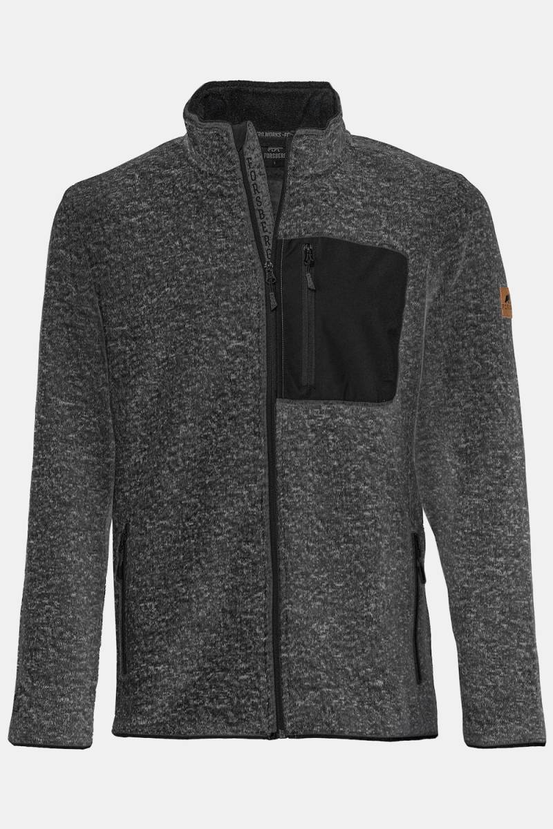 Große Größen Strickjacke mit Brusttasche, Herren, blau, Größe: 4XL, Polyester, Forsberg von Forsberg