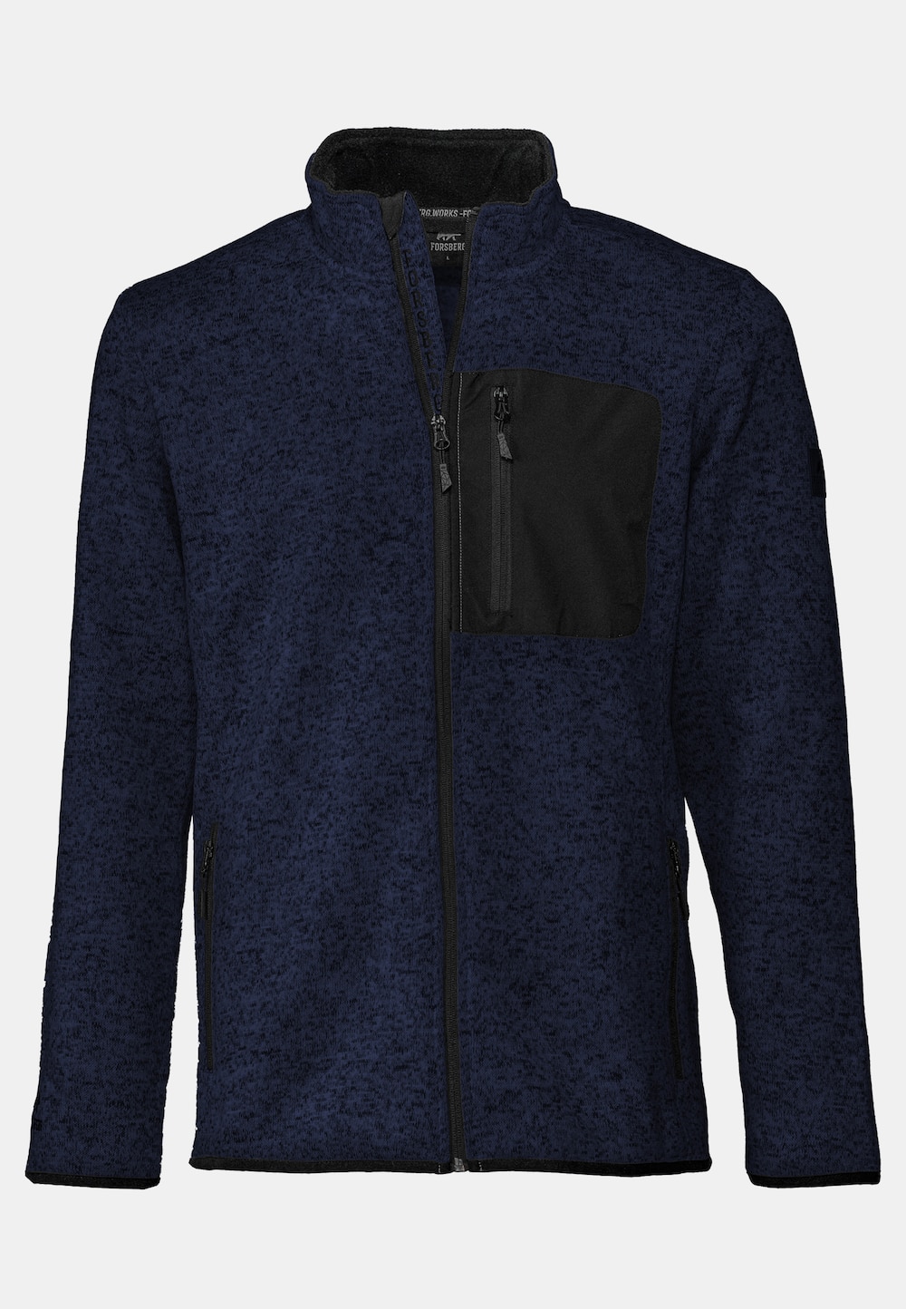 Große Größen Strickjacke mit Brusttasche, Herren, blau, Größe: 4XL, Polyester, Forsberg von Forsberg