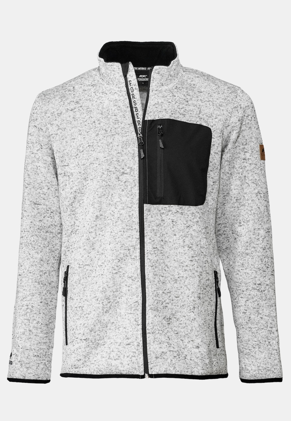 Große Größen Strickjacke mit Brusttasche, Herren, grau, Größe: 4XL, Polyester, Forsberg von Forsberg