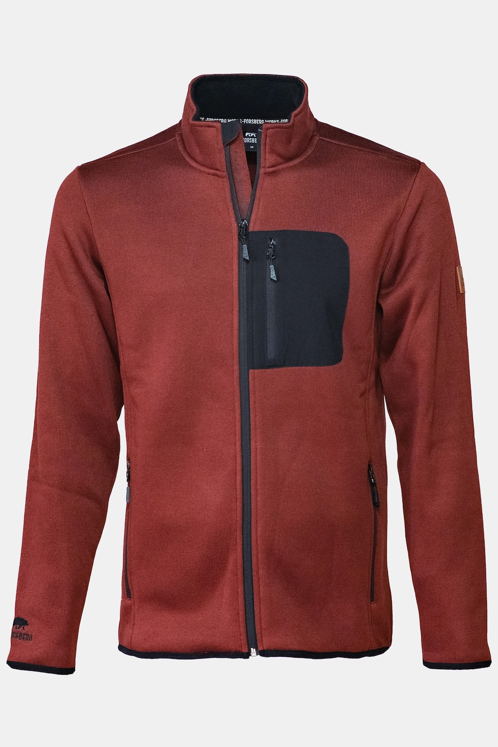 Große Größen Strickjacke mit Brusttasche, Herren, rot, Größe: XXL, Polyester, Forsberg von Forsberg