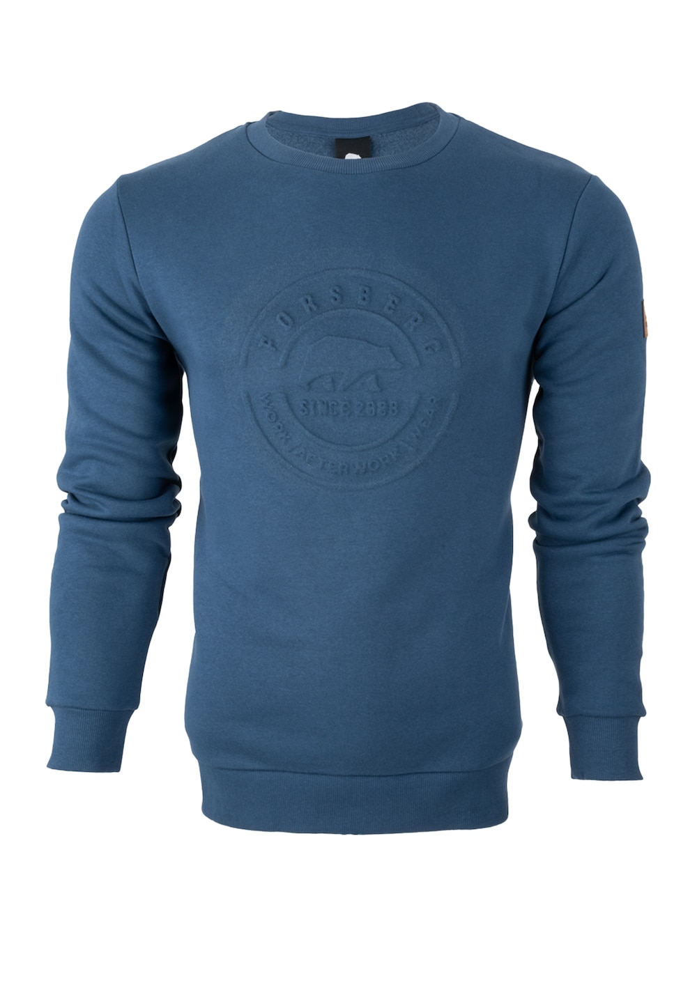 Große Größen Sweatshirt mit 3D Logo, Herren, blau, Größe: XL, Baumwolle/Polyester, Forsberg von Forsberg