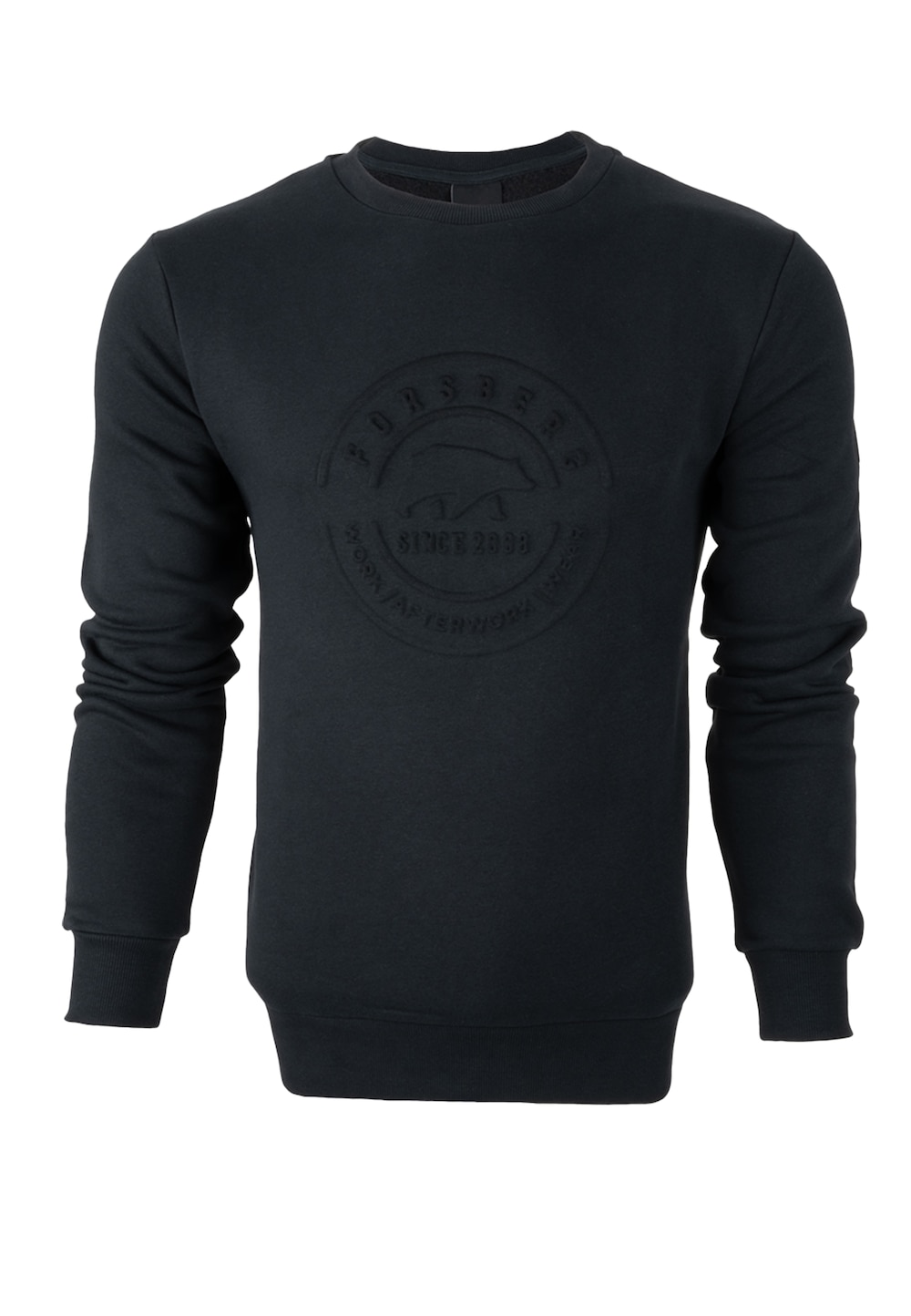 Große Größen Sweatshirt mit 3D Logo, Herren, schwarz, Größe: 4XL, Baumwolle/Polyester, Forsberg von Forsberg