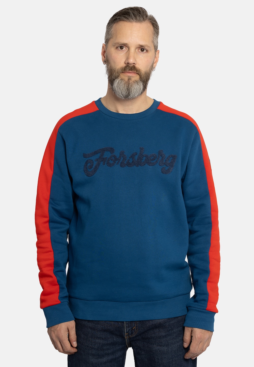 Große Größen Sweatshirt mit Vintage Logo, Herren, türkis, Größe: XXL, Baumwolle/Polyester, Forsberg von Forsberg