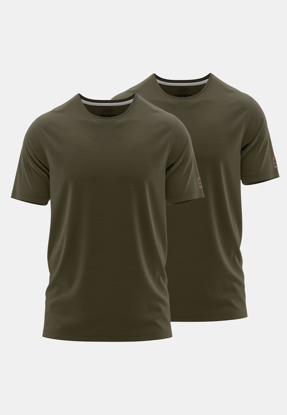 Große Größen T-Shirt 1/2 Doppelpack, Herren, braun, Größe: 3XL, Baumwolle/Polyester, Forsberg von Forsberg