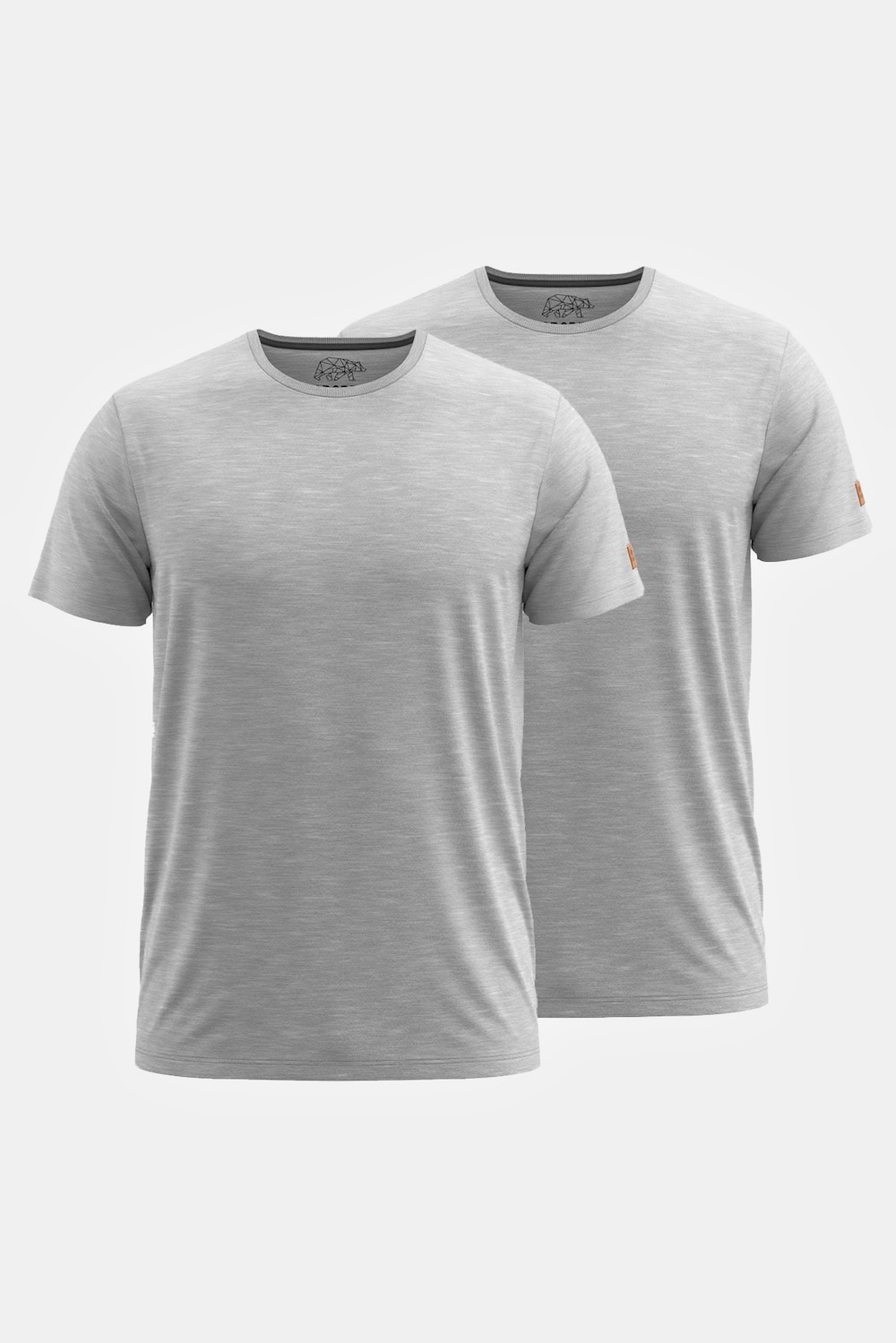 Große Größen T-Shirt 1/2 Doppelpack, Herren, grau, Größe: XXL, Baumwolle/Polyester, Forsberg von Forsberg