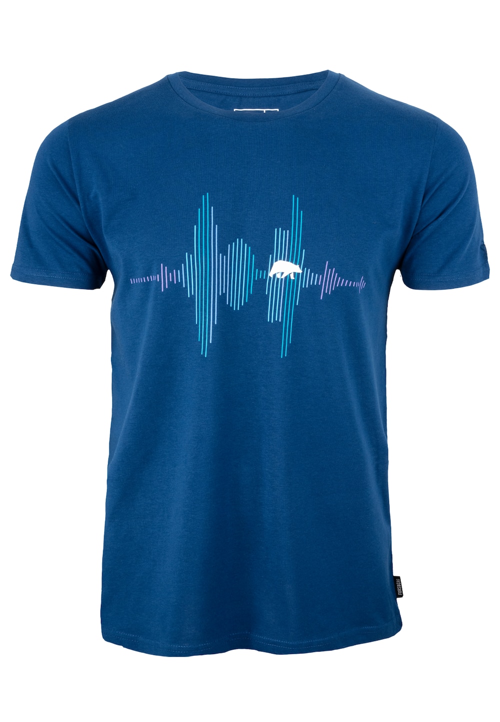 Große Größen T-Shirt mit Audiowelle, Herren, blau, Größe: XL, Baumwolle, Forsberg von Forsberg