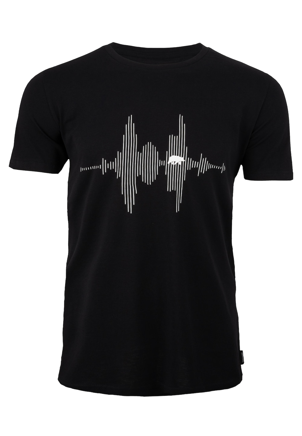 Große Größen T-Shirt mit Audiowelle, Herren, schwarz, Größe: L, Baumwolle, Forsberg von Forsberg
