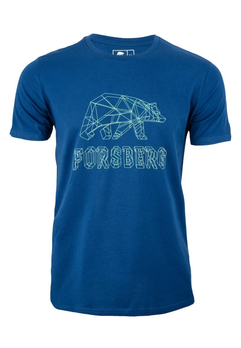 Große Größen T-Shirt mit Dimensions-Logo, Herren, blau, Größe: XL, Baumwolle, Forsberg von Forsberg