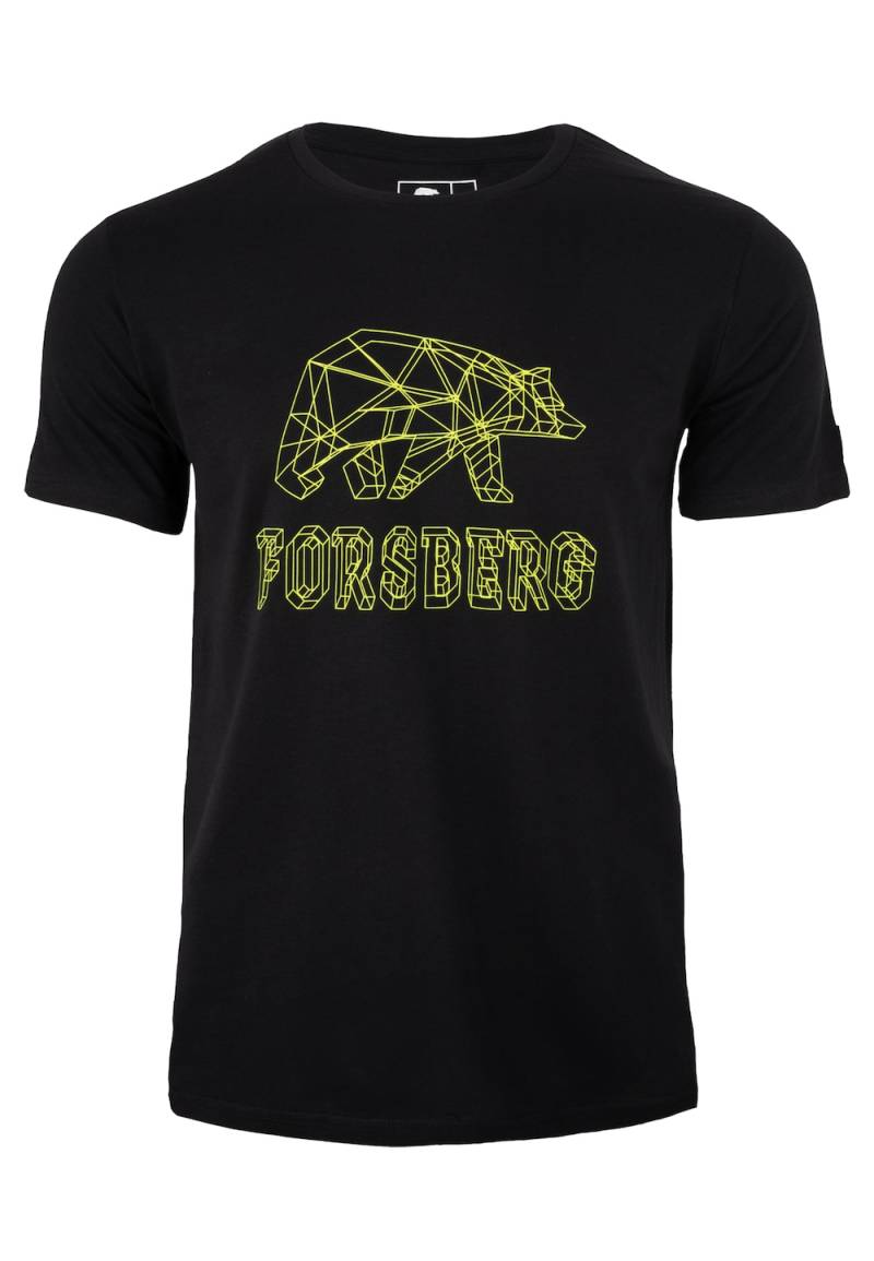 Große Größen T-Shirt mit Dimensions-Logo, Herren, schwarz, Größe: XL, Baumwolle, Forsberg von Forsberg