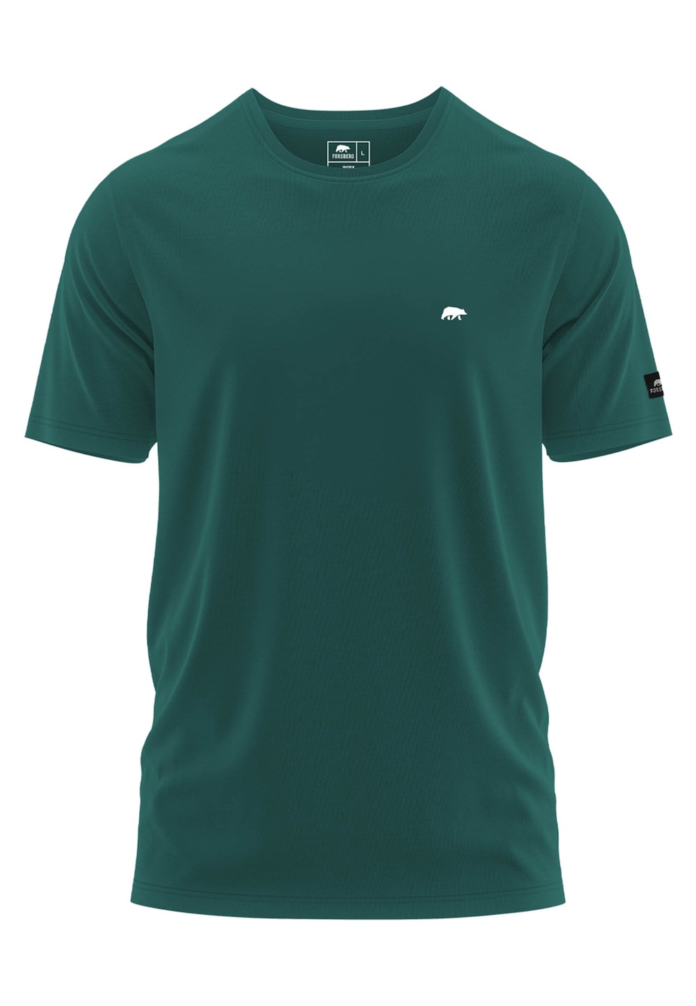 Große Größen T-Shirt mit Gummi Patch, Herren, türkis, Größe: XXL, Baumwolle, Forsberg von Forsberg