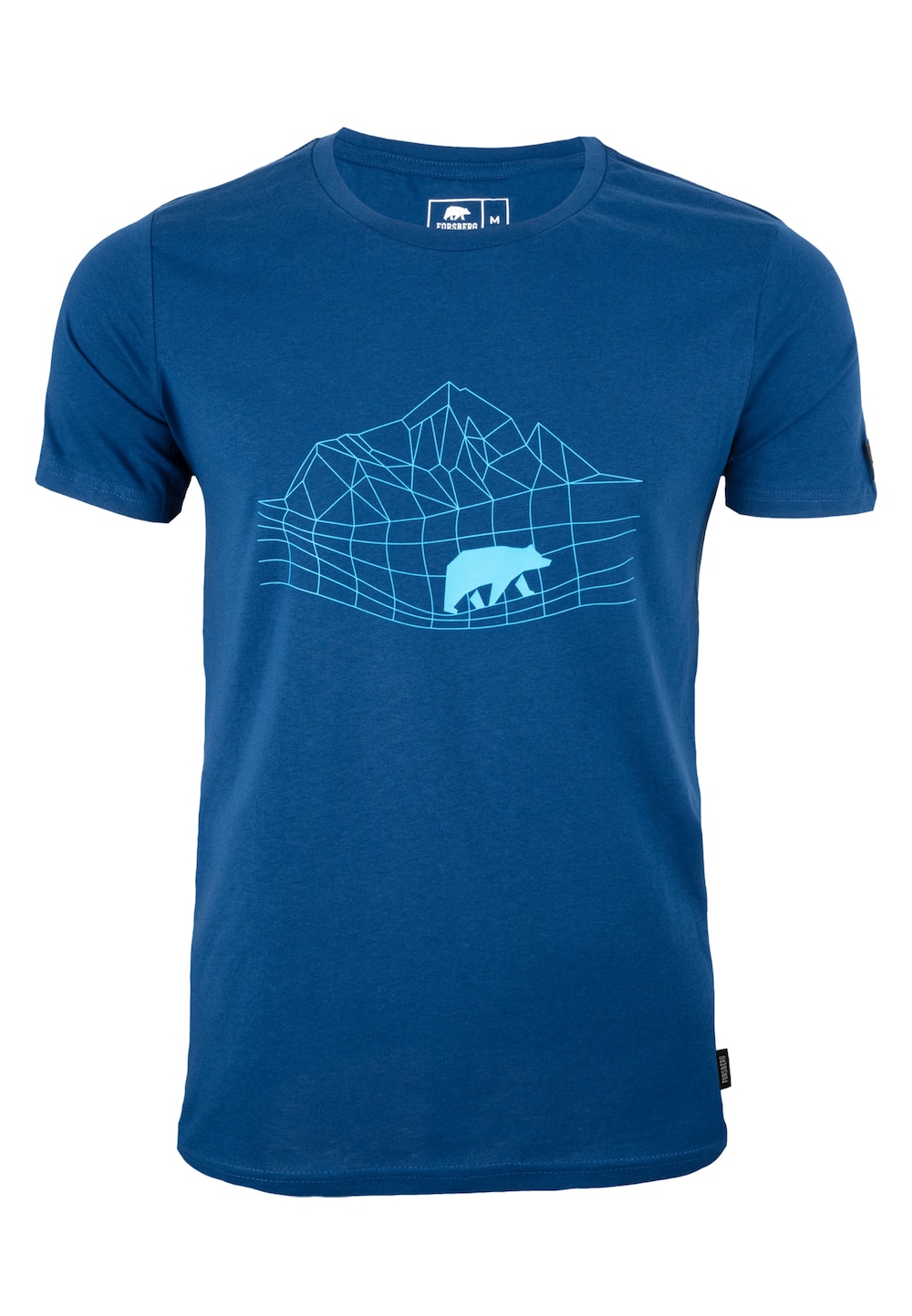 Große Größen T-Shirt mit Polygonraster, Herren, blau, Größe: 3XL, Baumwolle, Forsberg von Forsberg