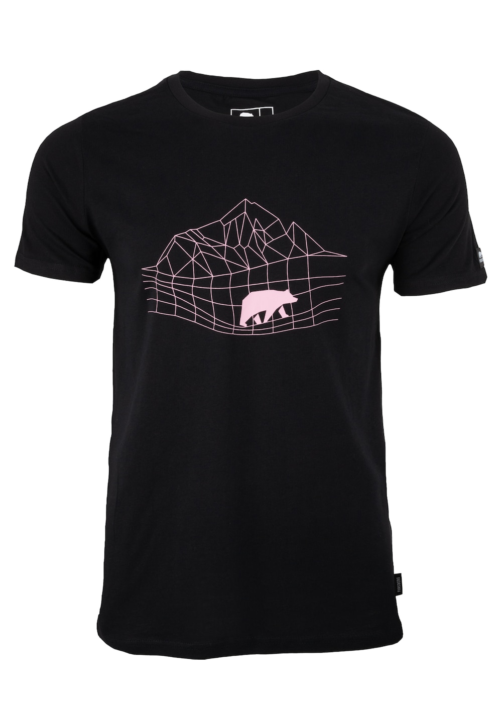 Große Größen T-Shirt mit Polygonraster, Herren, schwarz, Größe: XXL, Baumwolle, Forsberg von Forsberg