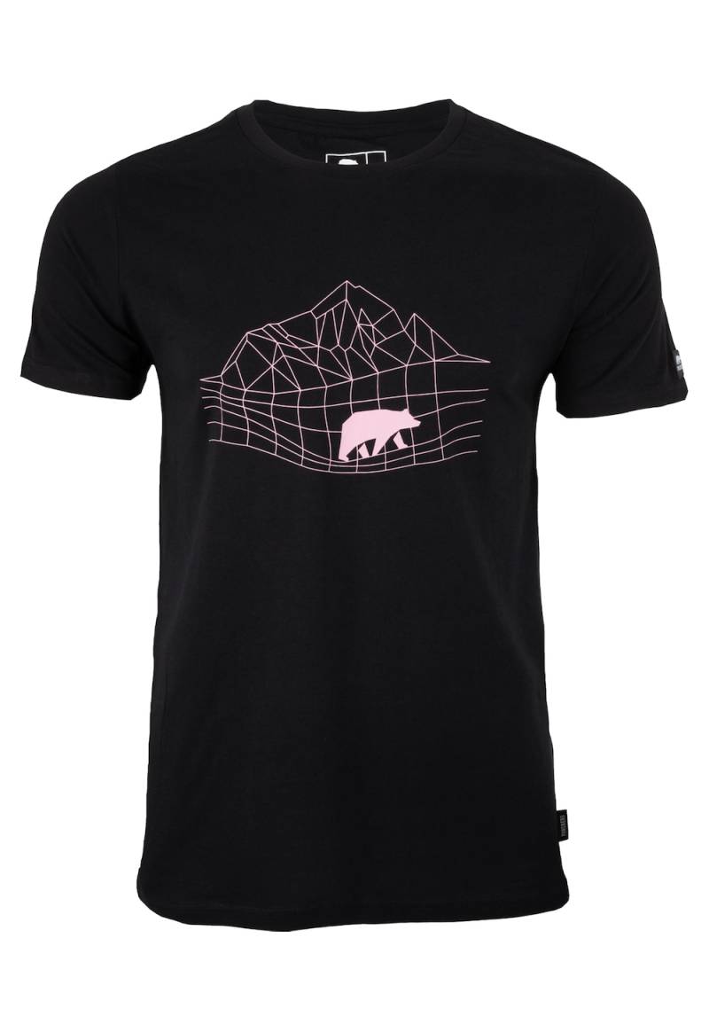 Große Größen T-Shirt mit Polygonraster, Herren, schwarz, Größe: XXL, Baumwolle, Forsberg von Forsberg