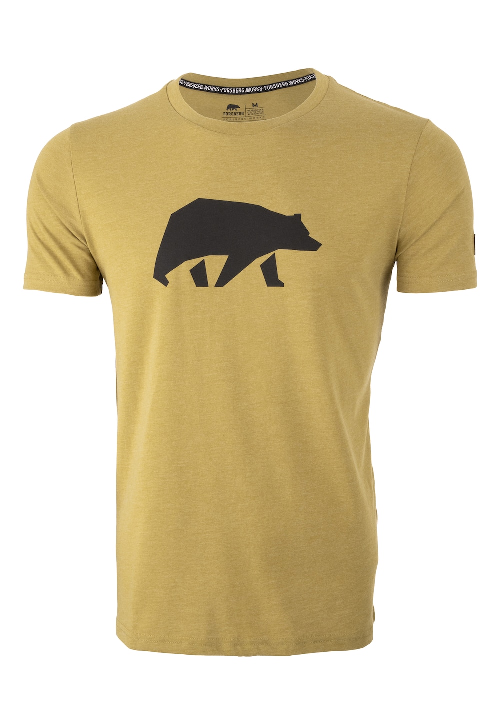 Große Größen T-Shirt mit schwarzem Brustprint, Herren, braun, Größe: 3XL, Baumwolle/Polyester, Forsberg von Forsberg