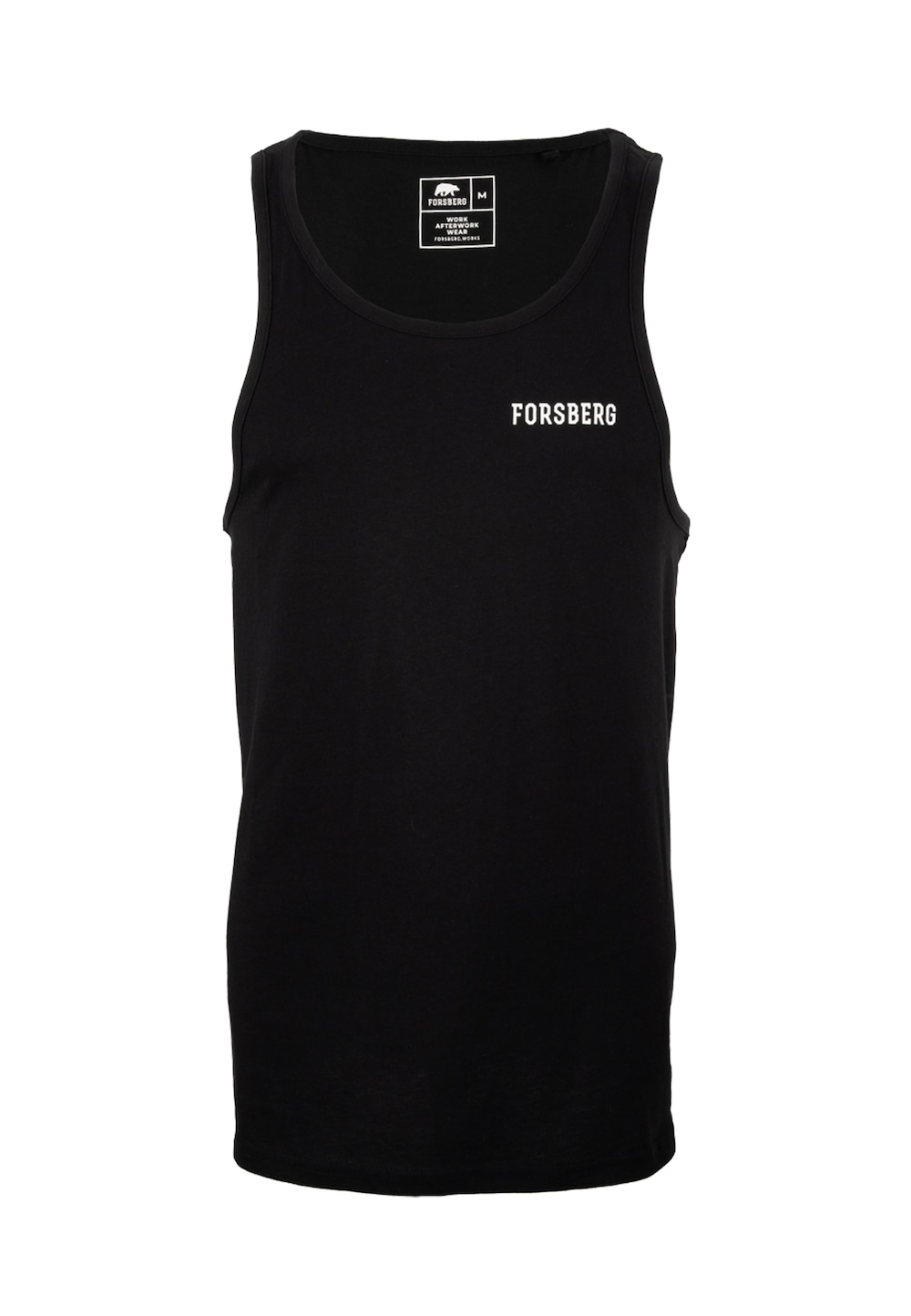 Große Größen Tanktop mit Logo auf Brust und Rücken, Herren, schwarz, Größe: 4XL, Baumwolle, Forsberg von Forsberg