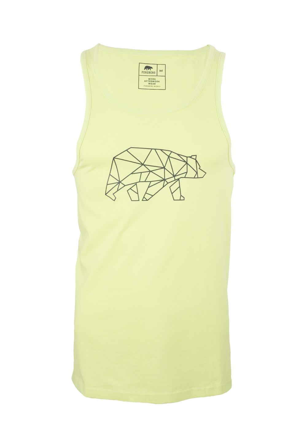Große Größen Tanktop mit großem Brustlogo, Herren, grün, Größe: XL, Baumwolle, Forsberg von Forsberg