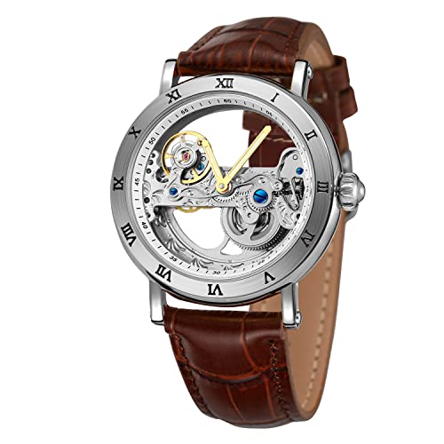 FORSINING Men's Unique Luxury Automatic Movement Leather Strap Skeleton Analog Watch FSG9418M3S2 FORSINING Men's Unique Luxury Automatic Movement Leather Strap Skeleton Analog Watch FSG9418M3S2 von FORSINING