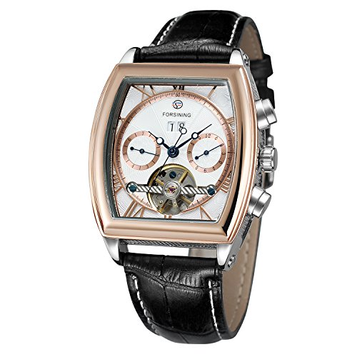 FORSINING Men's Automatic Calendar Unique Shape Display Analogue Watch Leather Strap FSG9421M3T2 FORSINING Men's Automatic Calendar Unique Shape Display Analogue Watch Leather Strap FSG9421M3T2 von FORSINING
