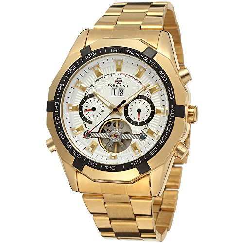 FORSINING Men's Automatic Mechanical Transparent Crystal Tourbillon Wrist Watch FSG340M4G2 FORSINING Men's Automatic Mechanical Transparent Crystal Tourbillon Wrist Watch FSG340M4G2 von FORSINING