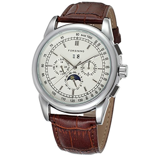 FORSINING Men's Automatic Movement Moon Phase Display Luxury Wrist Watch FSG319M3S2 FORSINING Men's Automatic Movement Moon Phase Display Luxury Wrist Watch FSG319M3S2 von FORSINING