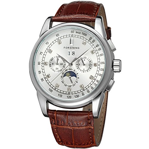 FORSINING Men's Automatic Movement Moon Phase Display Luxury Wrist Watch FSG319M3S3 FORSINING Men's Automatic Movement Moon Phase Display Luxury Wrist Watch FSG319M3S3 von FORSINING
