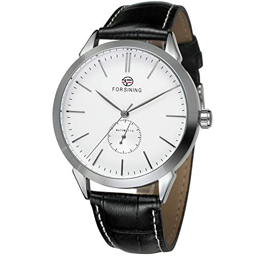 FORSINING Men's Casual Automatic Self-Wind Analogue Dial Leather Strap Watch von FORSINING