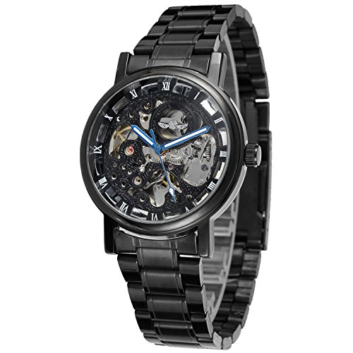 FORSINING Men's Skeleton Automatic Self-Wind Analogue Watch with Stainless Steel Bracelet WRG8028M4B2 von FORSINING