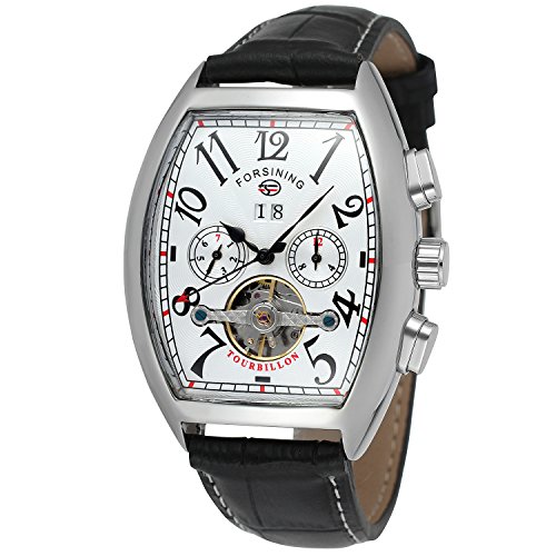 FORSINING Men's Steampunk Automatic Tourbillon Calendar Wrist Watch FSG9409M3S4 von FORSINING