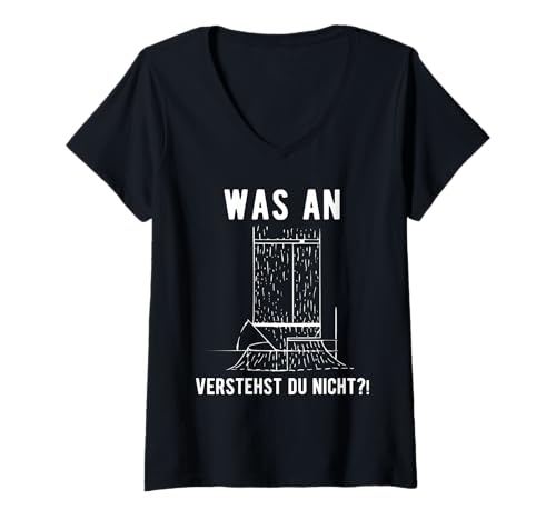 Damen Forstwirt Förster Holzfäller lustiges Geschenk T-Shirt mit V-Ausschnitt von Forstwirt Förster Holzfäller Geschenk