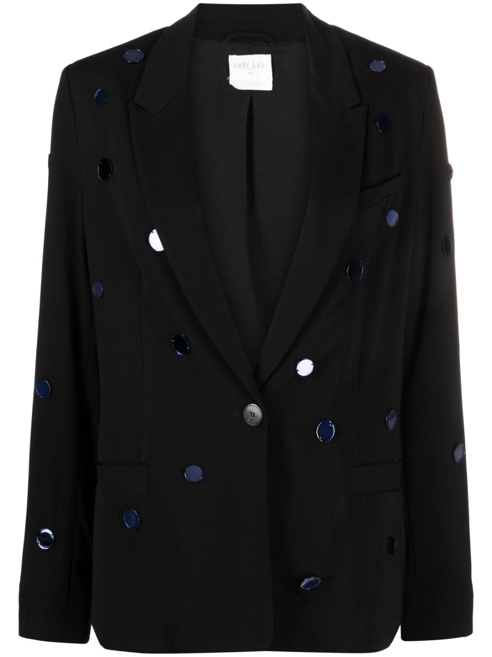 Forte Forte Blazer mit Spiegelapplikationen - Schwarz von Forte Forte